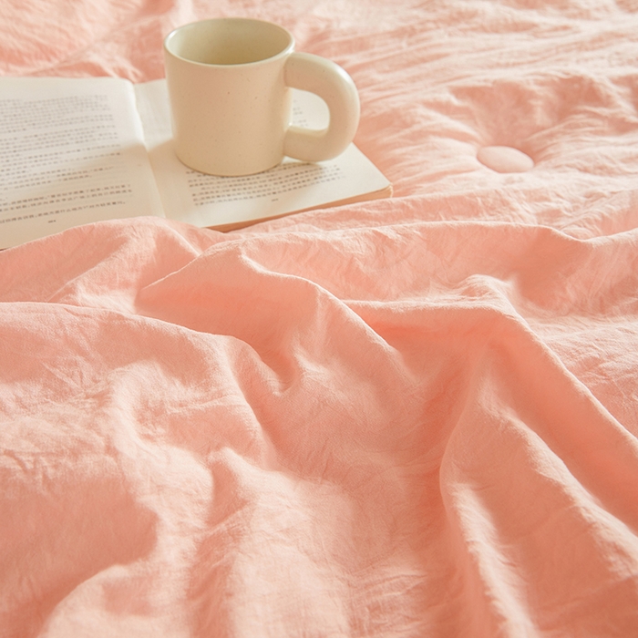 91家纺网 家纺一手货源 找家纺 锦尚坊被芯馆 2026年新款双层纱大豆被柔软针织棉夏被冬被春秋被子空调被芯 玉色