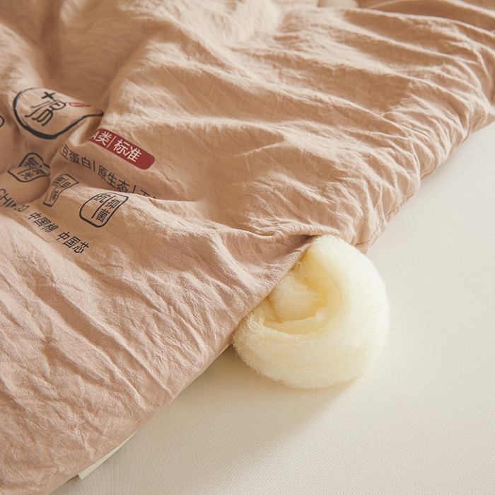 91家纺网 家纺一手货源 找家纺 锦尚坊被芯馆 2026年新款双层纱大豆被柔软针织棉夏被冬被春秋被子空调被芯 卡其色