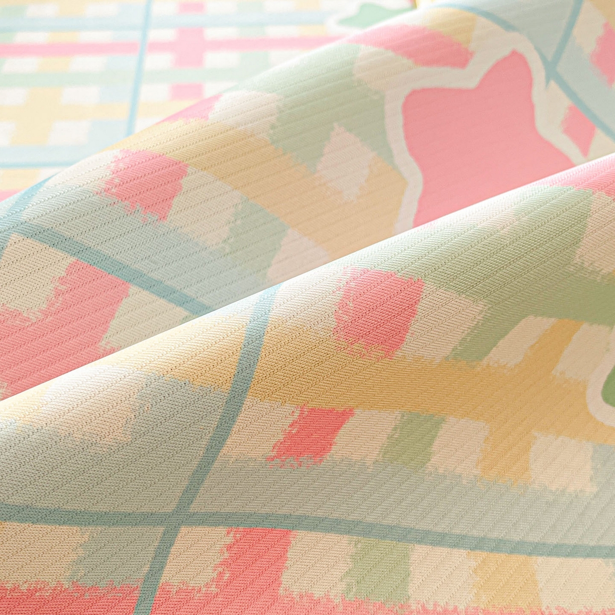 91家纺网 家纺一手货源 找家纺 川悦生活 2026新款雪纺冰丝床裙凉席三件套 床裙杏仁小星星