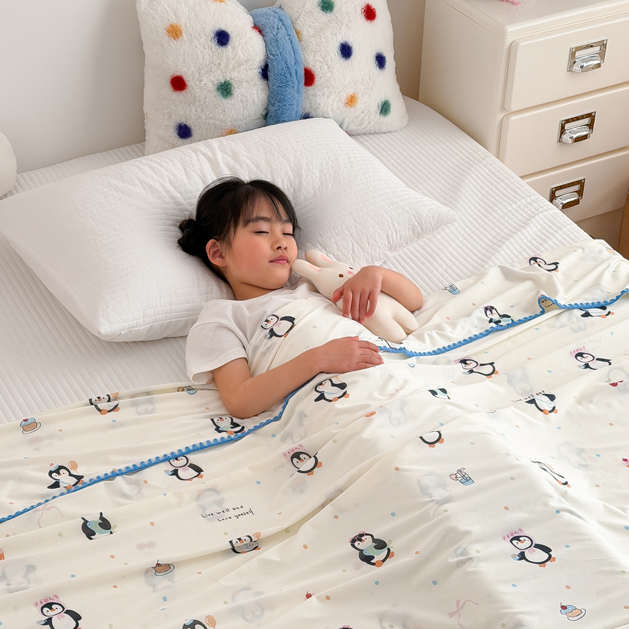 91家纺网 家纺一手货源 找家纺 （总）嗨生活 2026新款贝壳边婴儿裸睡级凉感针织毯幼儿园夏被儿童夏被毯子盖毯午睡毯旅行毯夏凉