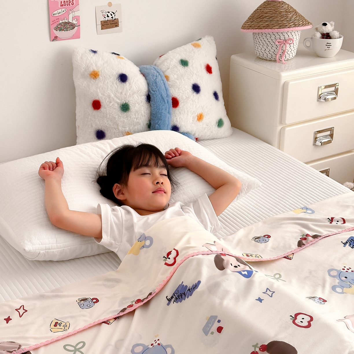 91家纺网 家纺一手货源 找家纺 嗨生活 2026新款贝壳边婴儿裸睡级凉感针织毯幼儿园夏被儿童夏被毯子盖毯午睡毯旅行毯夏凉 果果派对