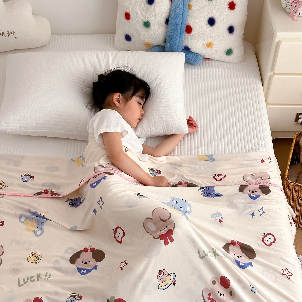 91家纺网 家纺一手货源 找家纺 嗨生活 2026新款贝壳边婴儿裸睡级凉感针织毯幼儿园夏被儿童夏被毯子盖毯午睡毯旅行毯夏凉 果果派对