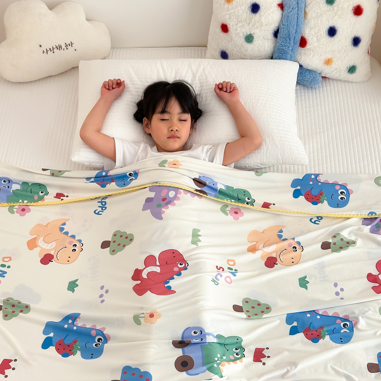 91家纺网 家纺一手货源 找家纺 嗨生活 2026新款贝壳边婴儿裸睡级凉感针织毯幼儿园夏被儿童夏被毯子盖毯午睡毯旅行毯夏凉 恐龙世界