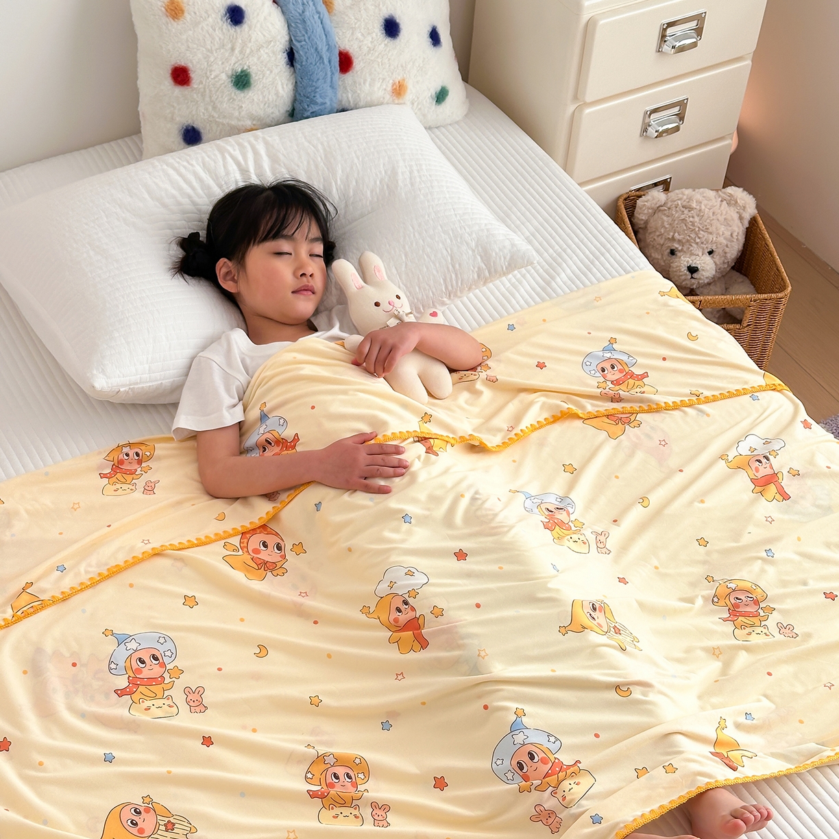 91家纺网 家纺一手货源 找家纺 （总）嗨生活 2026新款贝壳边婴儿裸睡级凉感针织毯幼儿园夏被儿童夏被毯子盖毯午睡毯旅行毯夏凉