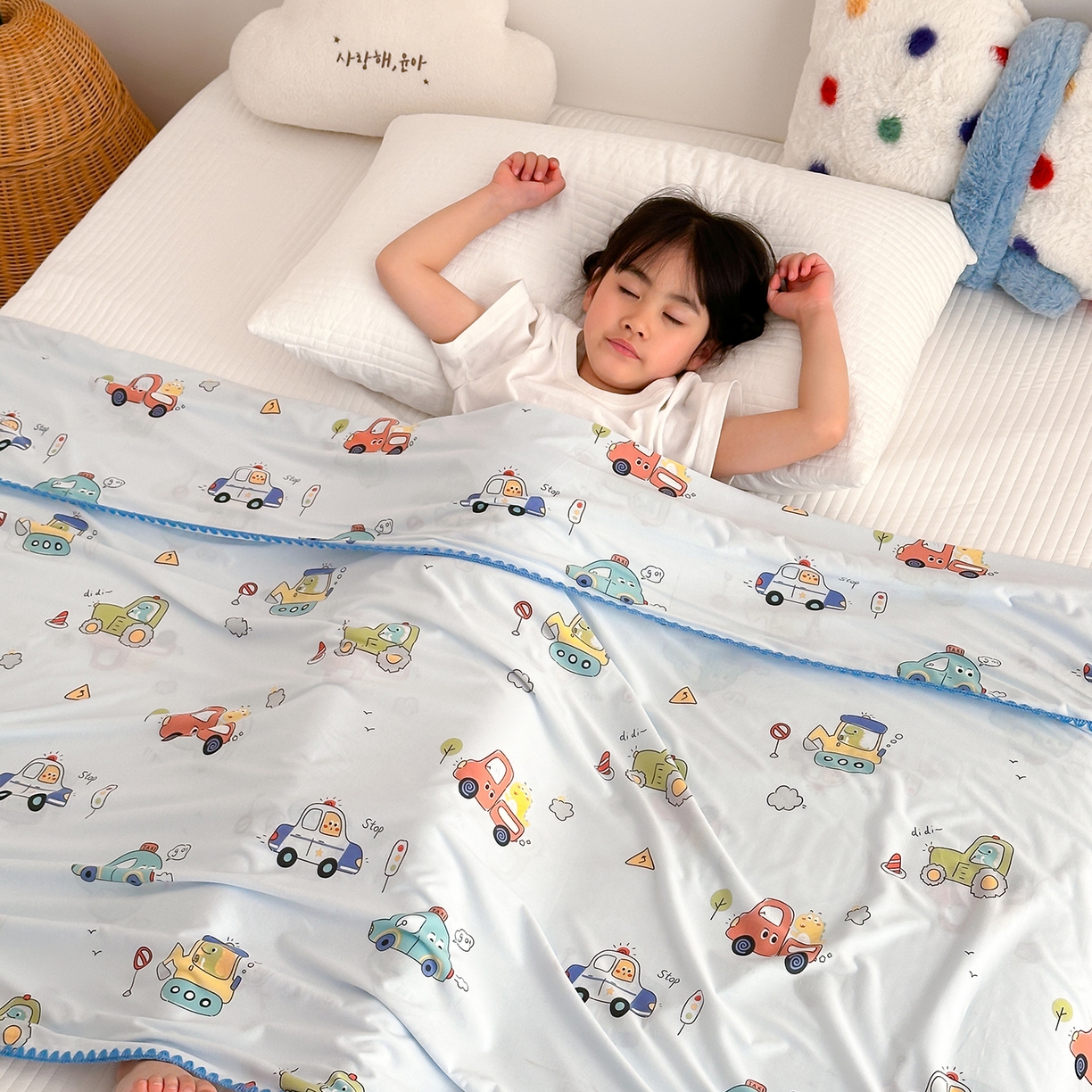 91家纺网 家纺一手货源 找家纺 嗨生活 2026新款贝壳边婴儿裸睡级凉感针织毯幼儿园夏被儿童夏被毯子盖毯午睡毯旅行毯夏凉 飞驰汽车