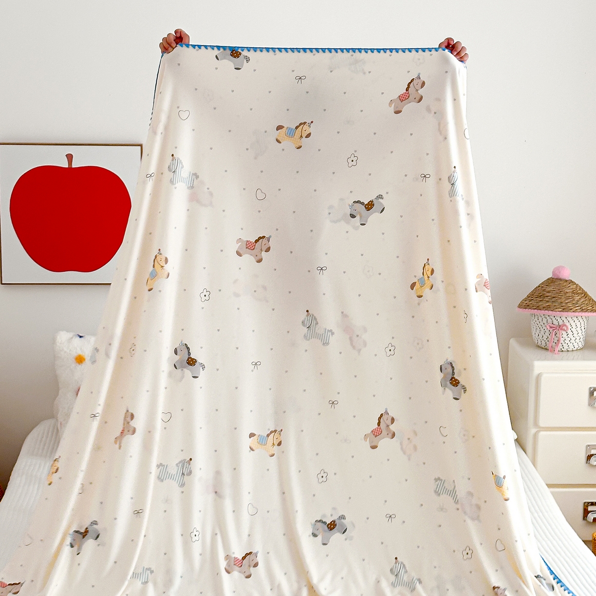 91家纺网 家纺一手货源 找家纺 嗨生活 2026新款贝壳边婴儿裸睡级凉感针织毯幼儿园夏被儿童夏被毯子盖毯午睡毯旅行毯夏凉 马力全开