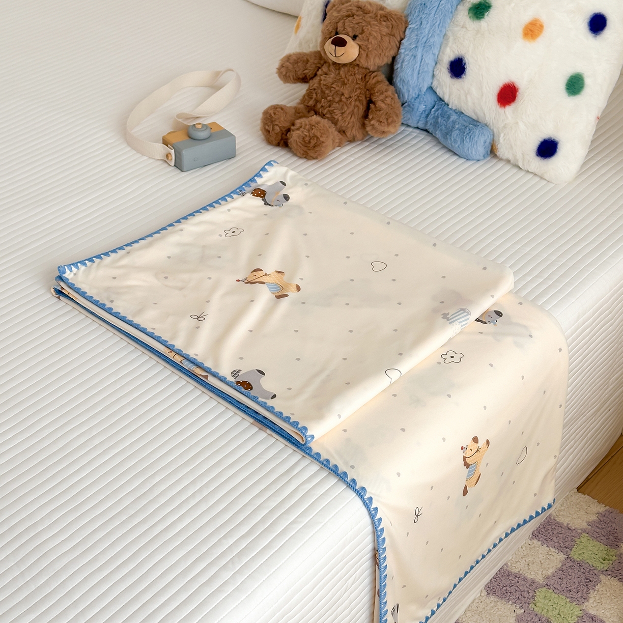 91家纺网 家纺一手货源 找家纺 嗨生活 2026新款贝壳边婴儿裸睡级凉感针织毯幼儿园夏被儿童夏被毯子盖毯午睡毯旅行毯夏凉 马力全开