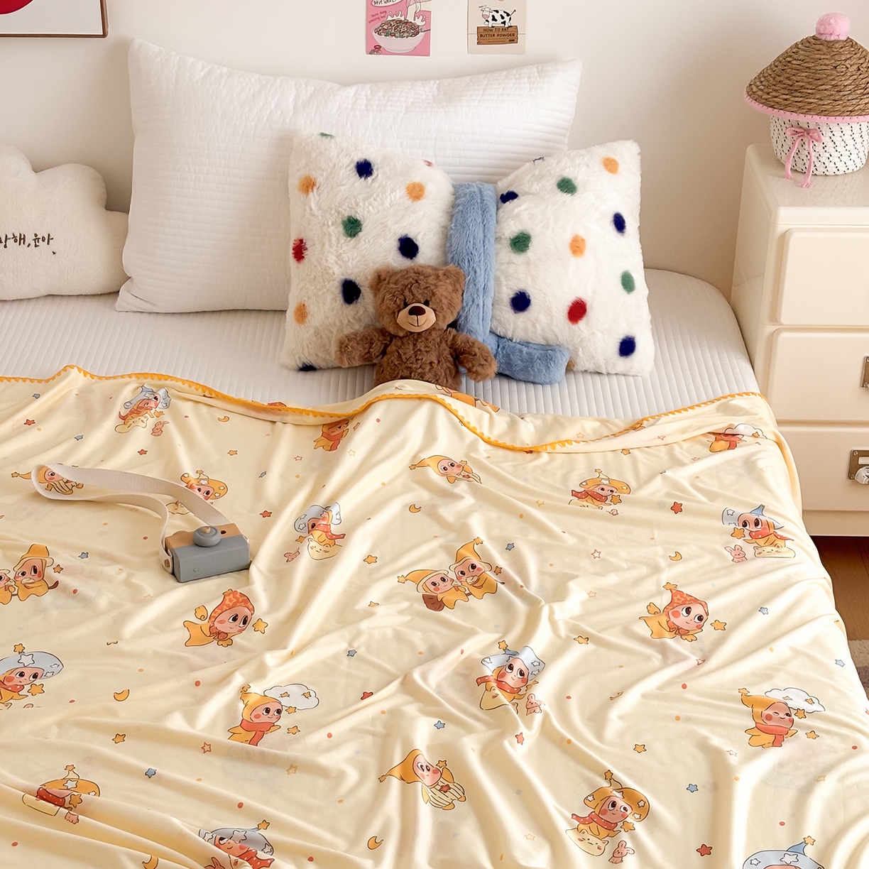 91家纺网 家纺一手货源 找家纺 嗨生活 2026新款贝壳边婴儿裸睡级凉感针织毯幼儿园夏被儿童夏被毯子盖毯午睡毯旅行毯夏凉 小星人