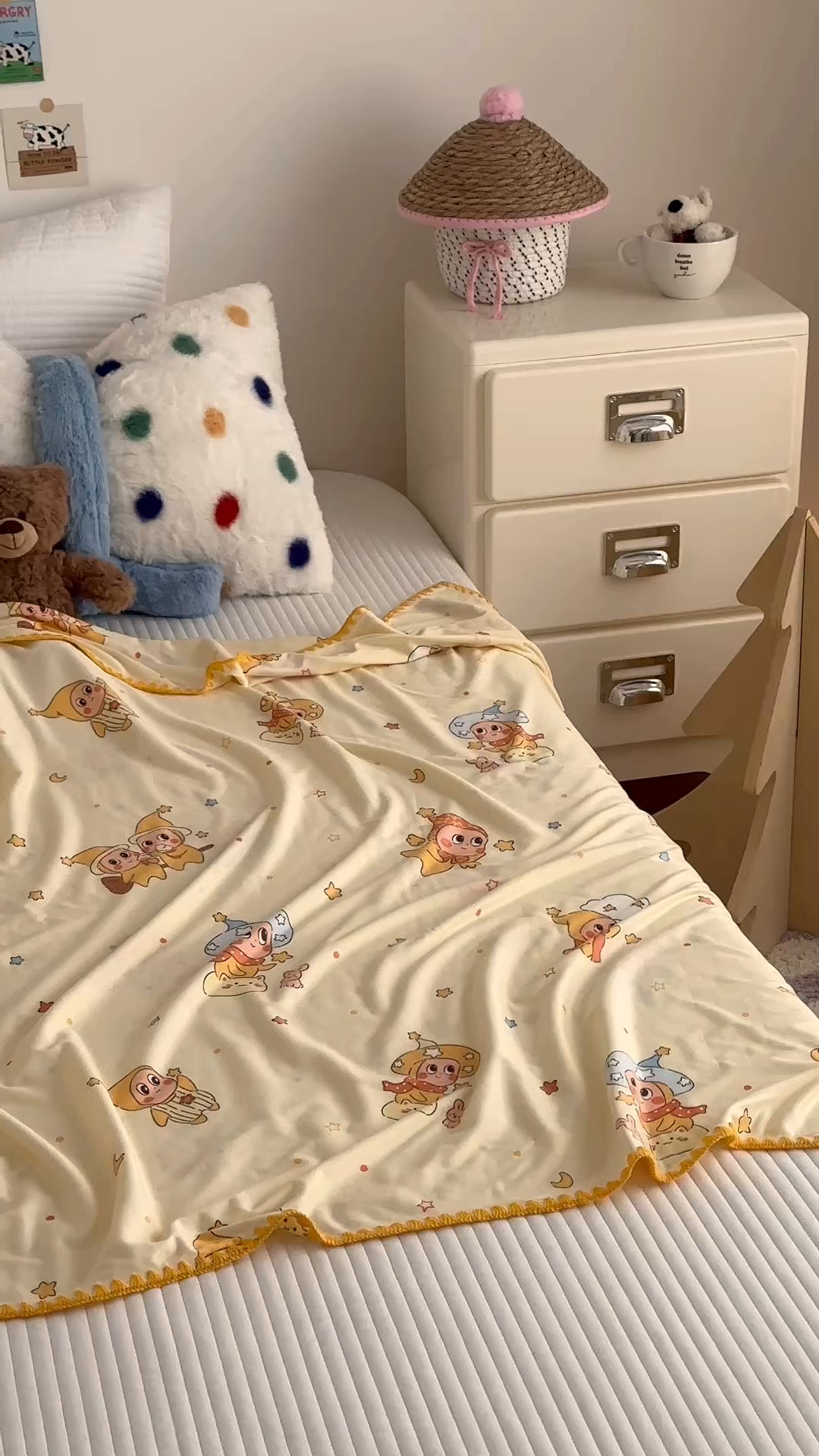 91家纺网 家纺一手货源 找家纺 嗨生活 2026新款贝壳边婴儿裸睡级凉感针织毯幼儿园夏被儿童夏被毯子盖毯午睡毯旅行毯夏凉 小星人