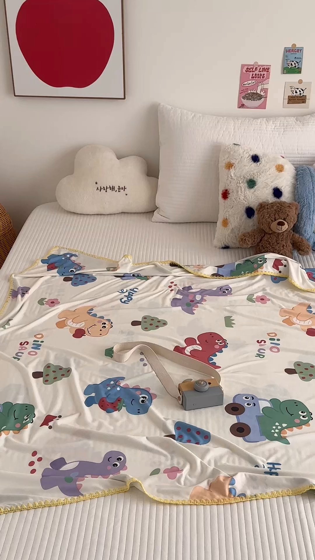 91家纺网 家纺一手货源 找家纺 嗨生活 2026新款贝壳边婴儿裸睡级凉感针织毯幼儿园夏被儿童夏被毯子盖毯午睡毯旅行毯夏凉 恐龙世界