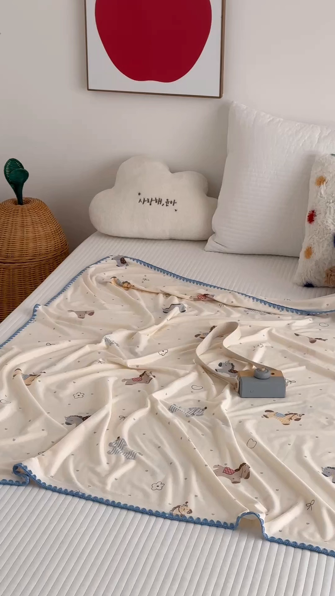 91家纺网 家纺一手货源 找家纺 嗨生活 2026新款贝壳边婴儿裸睡级凉感针织毯幼儿园夏被儿童夏被毯子盖毯午睡毯旅行毯夏凉 马力全开