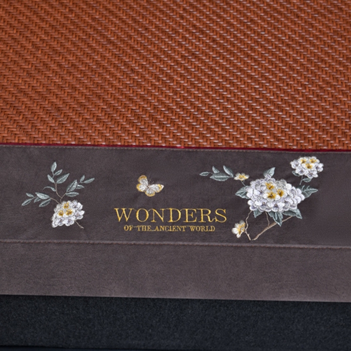 91家纺网 家纺一手货源 找家纺 （总）小牛席业 2026新款PE冷感霸王藤系列（绣球花开刺绣款）凉席藤席冰藤席冰丝席可机洗凉感冰丝席豆豆席PE霸王藤