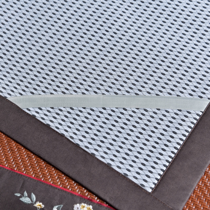 91家纺网 家纺一手货源 找家纺 小牛席业 2026新款PE冷感霸王藤系列（绣球花开刺绣款）凉席藤席冰藤席冰丝席可机洗凉感冰丝席豆豆席PE霸王藤 红棕