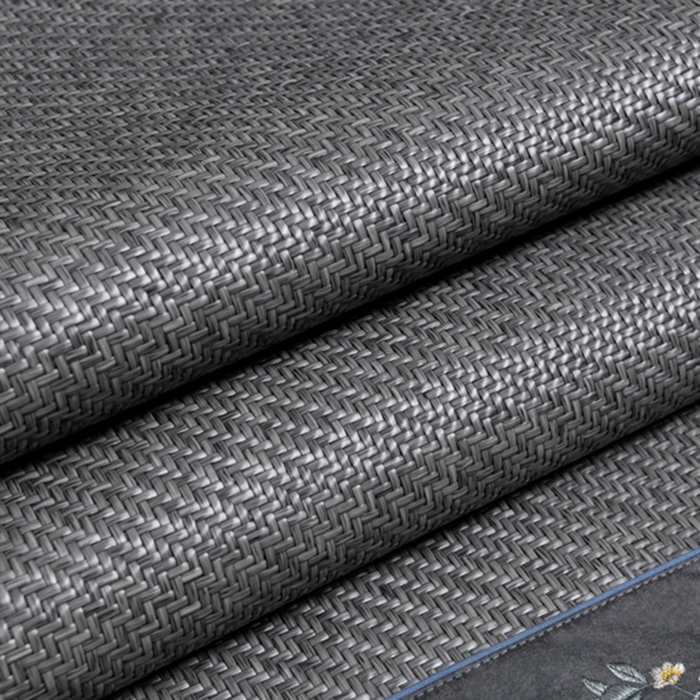 91家纺网 家纺一手货源 找家纺 小牛席业 2026新款PE冷感霸王藤系列（绣球花开刺绣款）凉席藤席冰藤席冰丝席可机洗凉感冰丝席豆豆席PE霸王藤 灰色