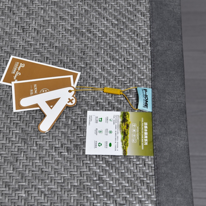 91家纺网 家纺一手货源 找家纺 小牛席业 2026新款PE冷感霸王藤系列（绣球花开刺绣款）凉席藤席冰藤席冰丝席可机洗凉感冰丝席豆豆席PE霸王藤 灰色