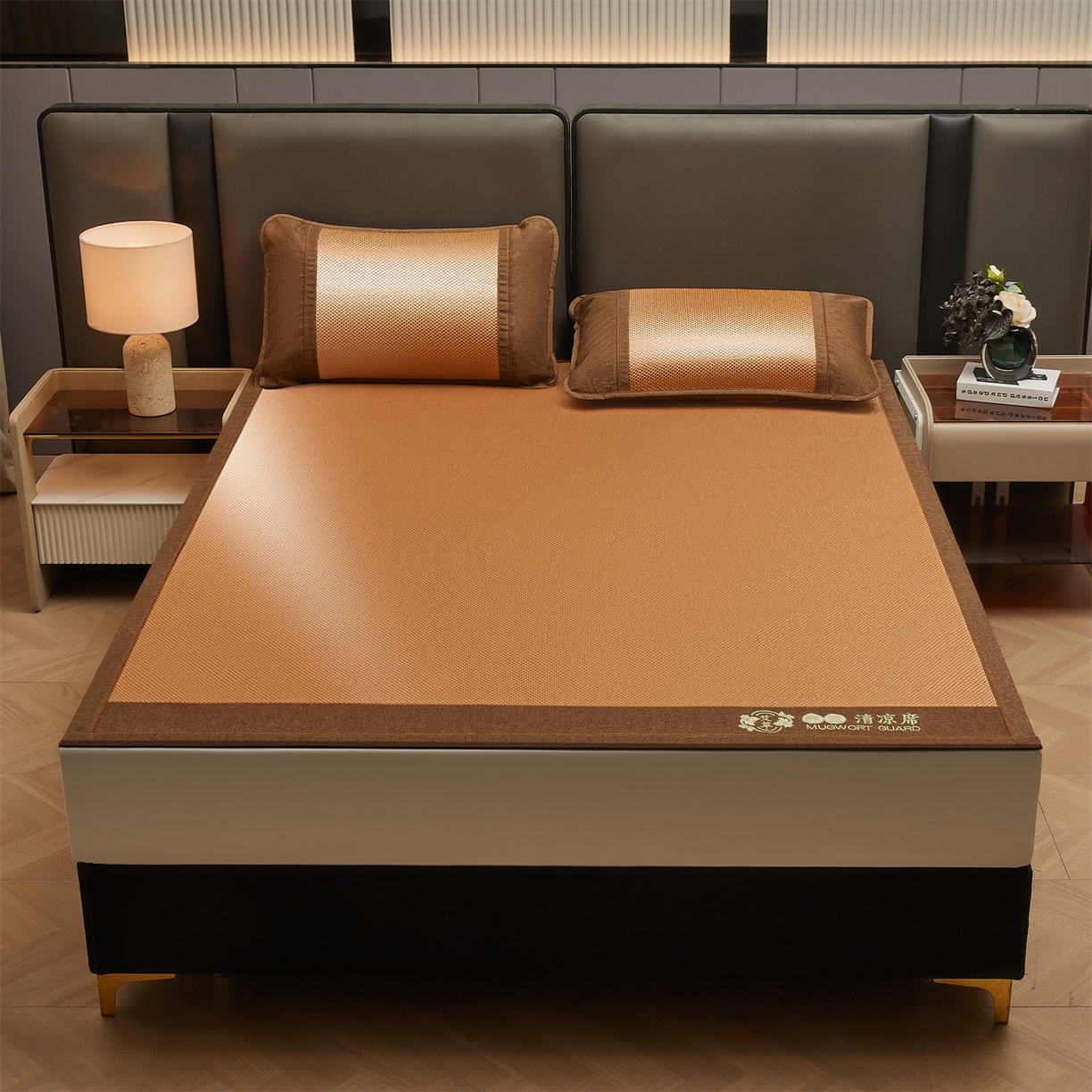 91家纺网 家纺一手货源 找家纺 （总）绒艺席业 2026新款A类双面冰藤艾草凉席