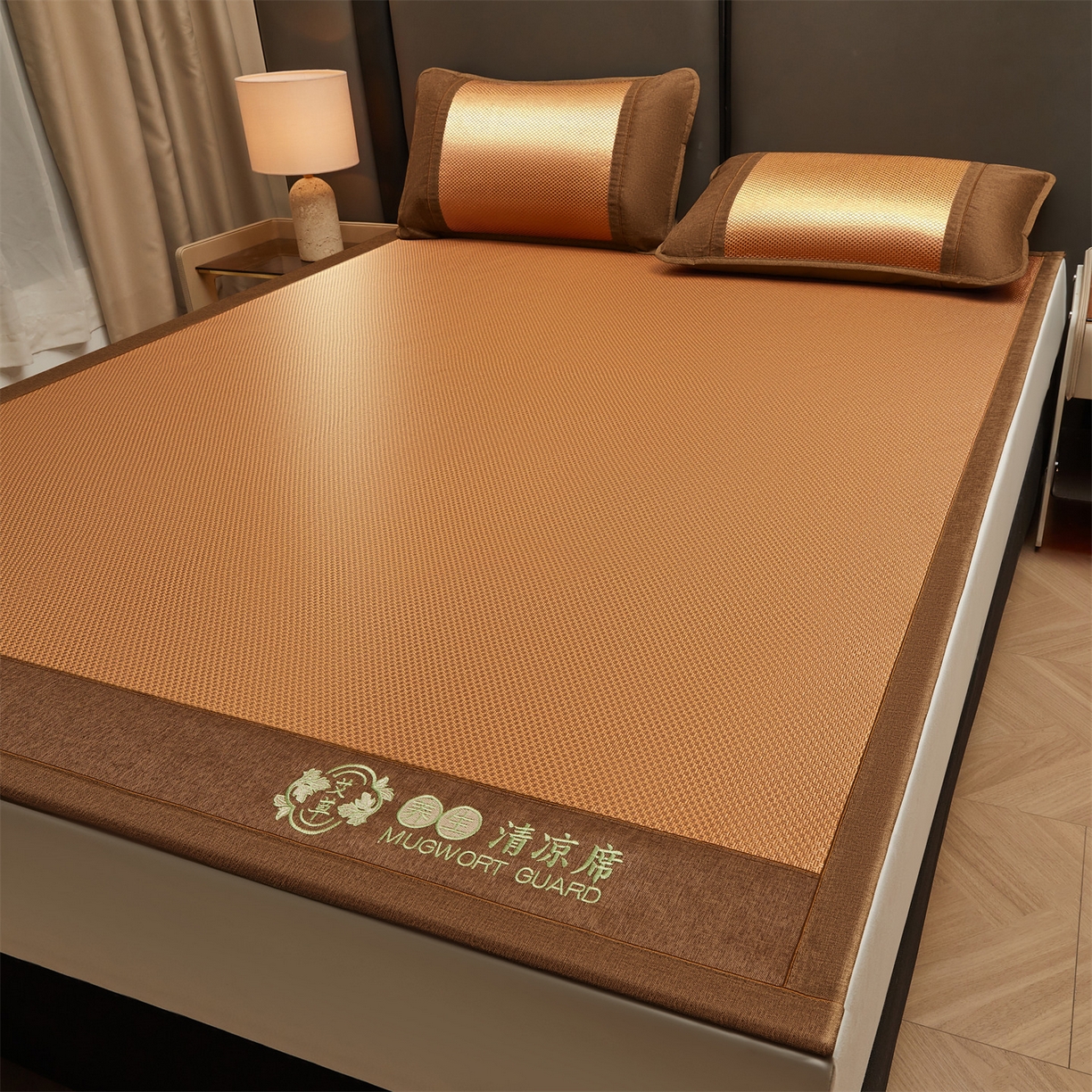 91家纺网 家纺一手货源 找家纺 （总）绒艺席业 2026新款A类双面冰藤艾草凉席