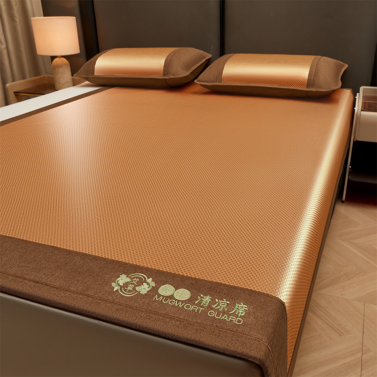 91家纺网 家纺一手货源 找家纺 （总）绒艺席业 2026新款A类双面冰藤艾草凉席