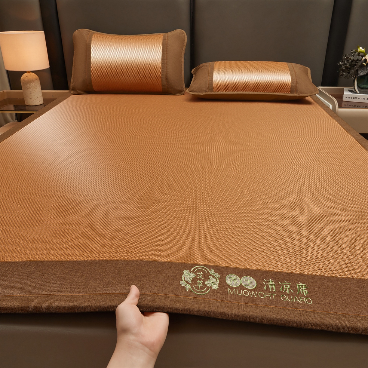 91家纺网 家纺一手货源 找家纺 （总）绒艺席业 2026新款A类双面冰藤艾草凉席