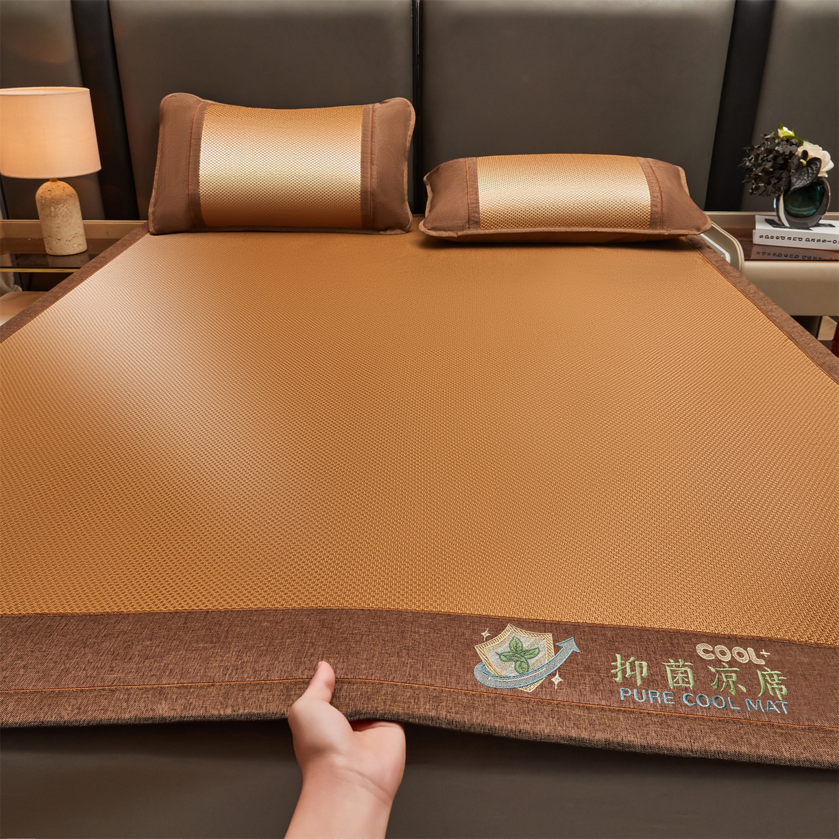 91家纺网 家纺一手货源 找家纺 （总）绒艺席业 2026新款A类双面冰藤抑菌凉席