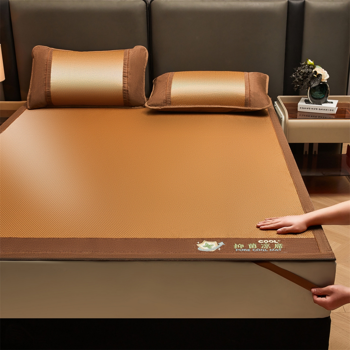 91家纺网 家纺一手货源 找家纺 （总）绒艺席业 2026新款A类双面冰藤抑菌凉席