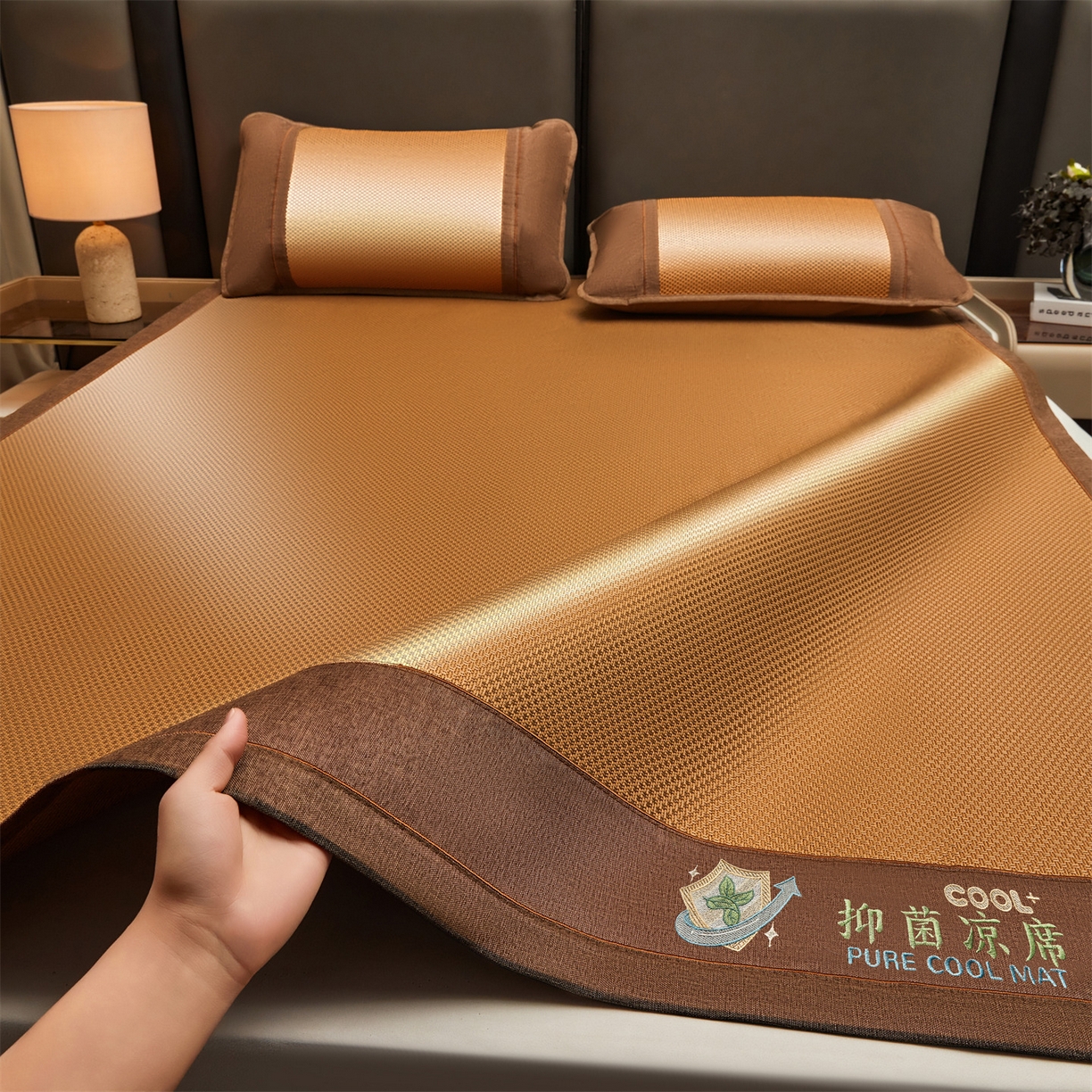 91家纺网 家纺一手货源 找家纺 （总）绒艺席业 2026新款A类双面冰藤抑菌凉席