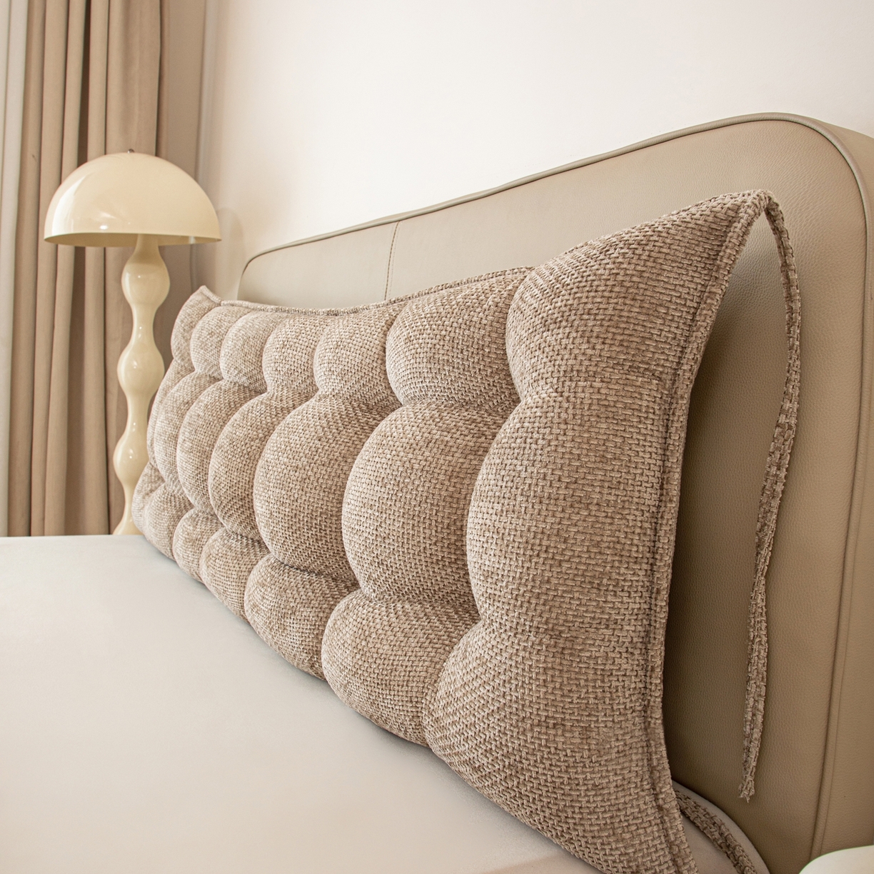 91家纺网 家纺一手货源 找家纺 （总）沐沐家纺 2026新款简约十字绒床头靠背