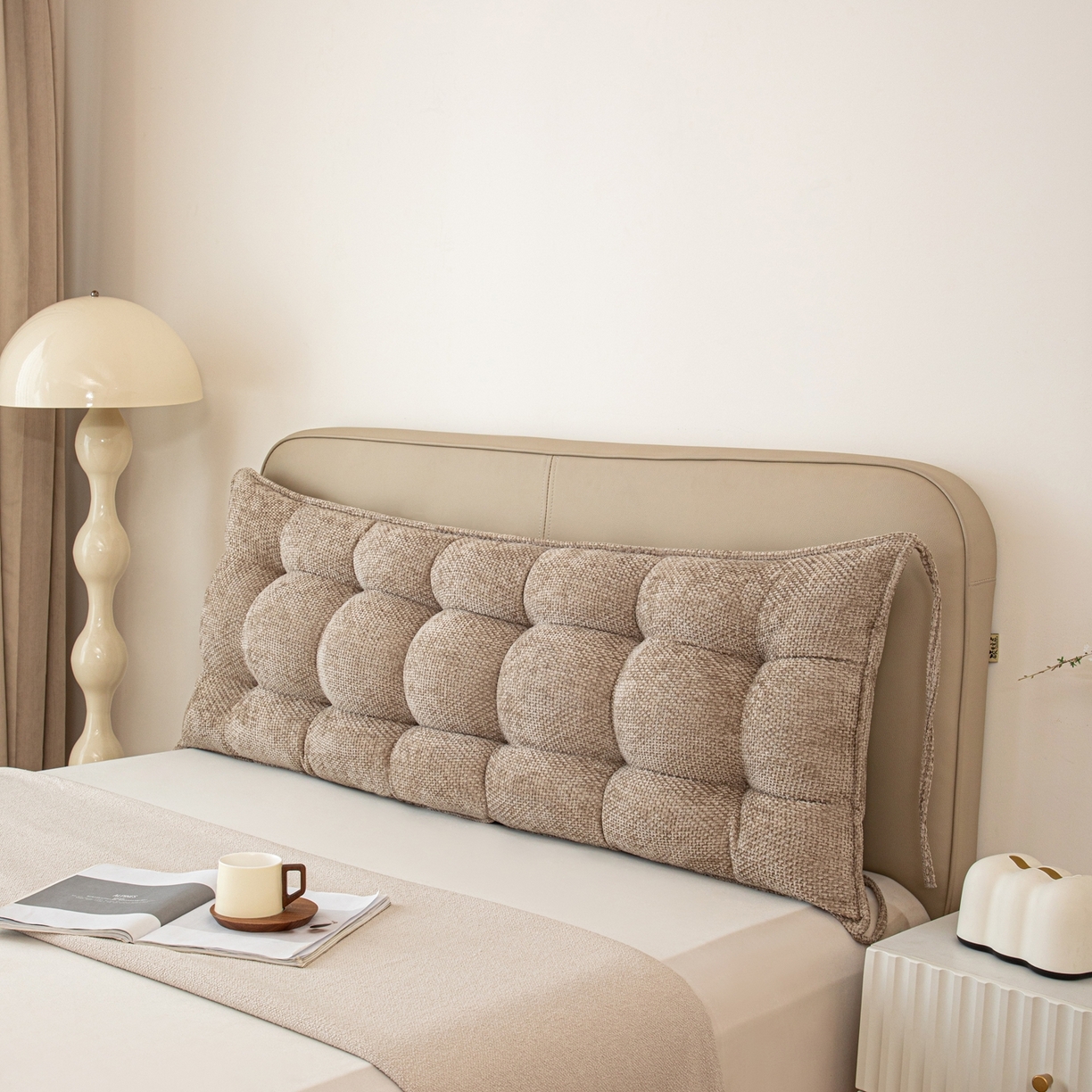 91家纺网 家纺一手货源 找家纺 （总）沐沐家纺 2026新款简约十字绒床头靠背