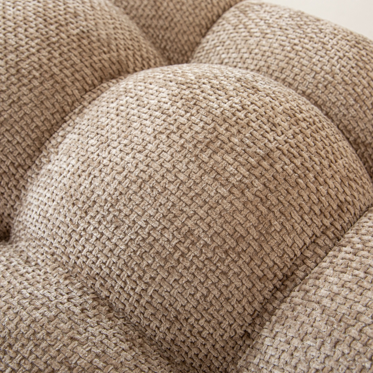 91家纺网 家纺一手货源 找家纺 沐沐家纺 2026新款简约十字绒床头靠背 卡其