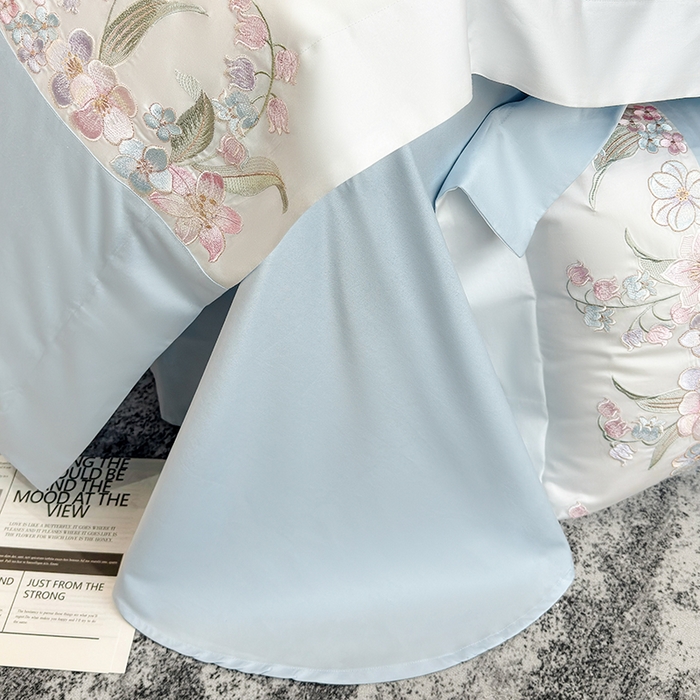 91家纺网 家纺一手货源 找家纺 （总）星蕴家纺 2026新款50贡缎长绒棉纯棉绣花四件套-花瑾