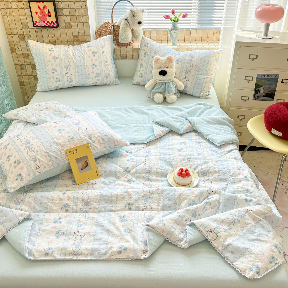 91家纺网 家纺一手货源 找家纺 （总）川悦生活 2026新款双层纱木棉夏被四件套