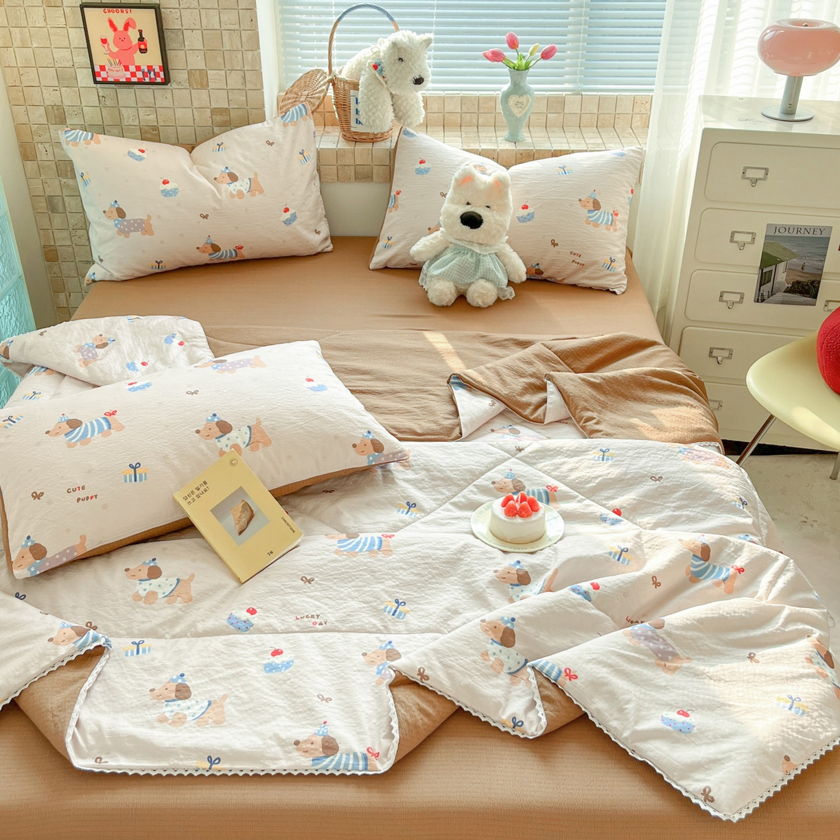 91家纺网 家纺一手货源 找家纺 （总）川悦生活 2026新款双层纱木棉夏被四件套