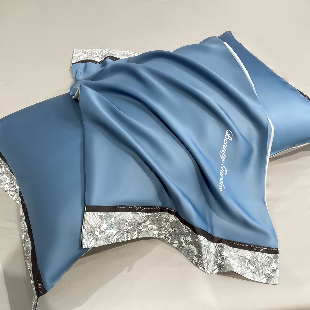 91家纺网 家纺一手货源 找家纺 （总）云棉坊 2026新款水洗真丝冰丝夏被夏凉被空调被数码边刺绣款-琉光系列