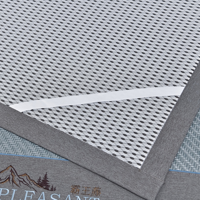 91家纺网 家纺一手货源 找家纺 小牛席业 2026新款PE冷感霸王藤系列（雪山刺绣款）凉席藤席冰藤席冰丝席草席竹席乳胶席凉感豆豆席 蓝色