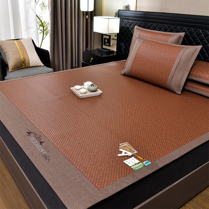 （总）小牛席业 2026新款PE冷感霸王藤系列（雪山刺绣款）凉席藤席冰藤席冰丝席草席竹席乳胶席凉感豆豆席