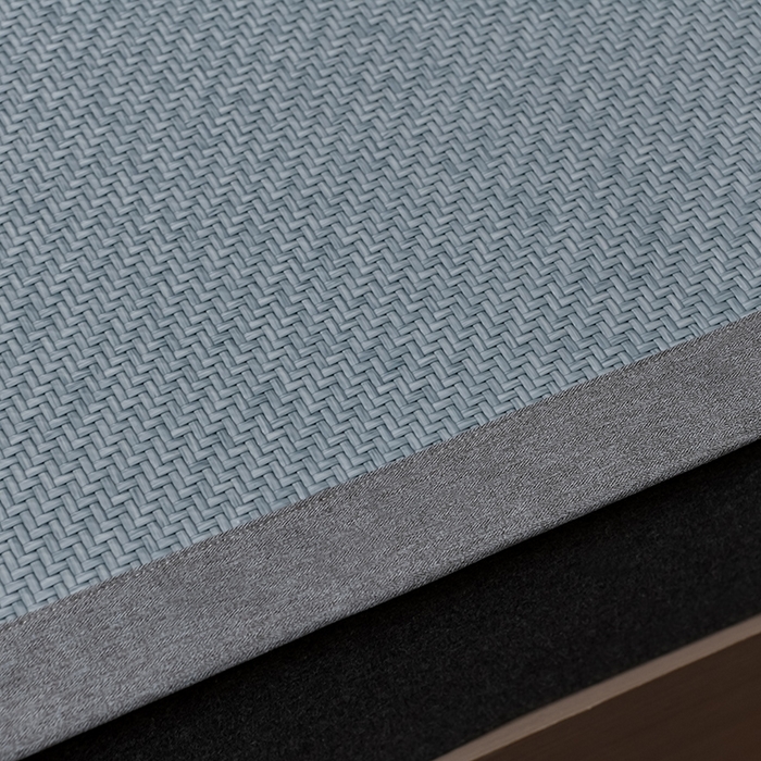 91家纺网 家纺一手货源 找家纺 小牛席业 2026新款PE冷感霸王藤系列（雪山刺绣款）凉席藤席冰藤席冰丝席草席竹席乳胶席凉感豆豆席 蓝色