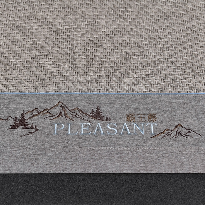 91家纺网 家纺一手货源 找家纺 小牛席业 2026新款PE冷感霸王藤系列（雪山刺绣款）凉席藤席冰藤席冰丝席草席竹席乳胶席凉感豆豆席 灰色