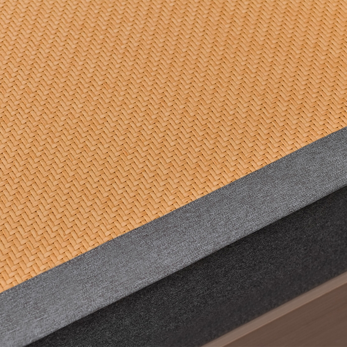 91家纺网 家纺一手货源 找家纺 小牛席业 2026新款PE冷感霸王藤系列（雪山刺绣款）凉席藤席冰藤席冰丝席草席竹席乳胶席凉感豆豆席 黄色