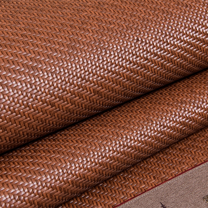 91家纺网 家纺一手货源 找家纺 小牛席业 2026新款PE冷感霸王藤系列（雪山刺绣款）凉席藤席冰藤席冰丝席草席竹席乳胶席凉感豆豆席 红棕