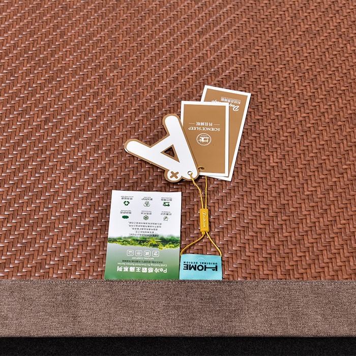 91家纺网 家纺一手货源 找家纺 小牛席业 2026新款PE冷感霸王藤系列（雪山刺绣款）凉席藤席冰藤席冰丝席草席竹席乳胶席凉感豆豆席 红棕