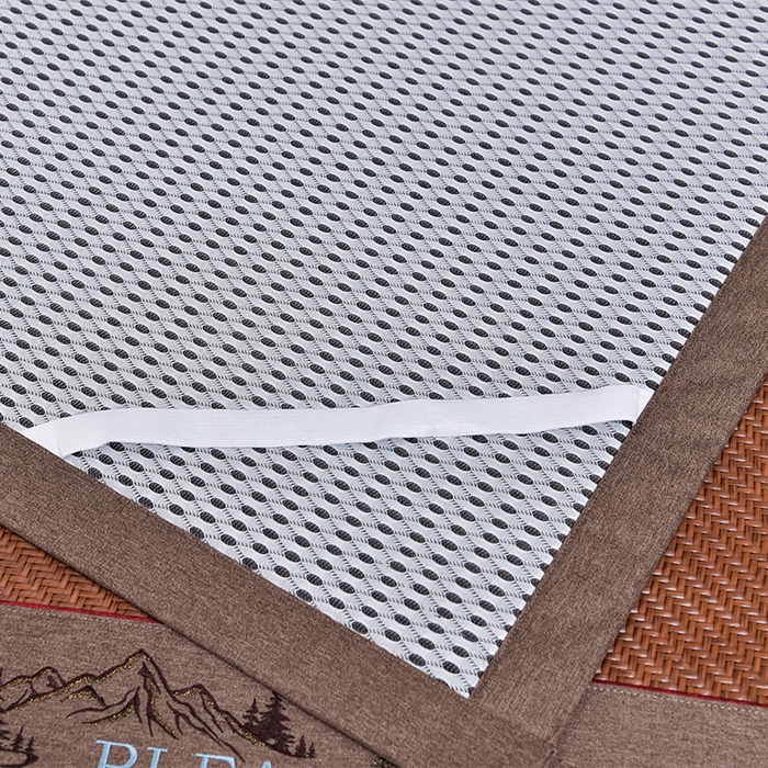 91家纺网 家纺一手货源 找家纺 小牛席业 2026新款PE冷感霸王藤系列（雪山刺绣款）凉席藤席冰藤席冰丝席草席竹席乳胶席凉感豆豆席 红棕