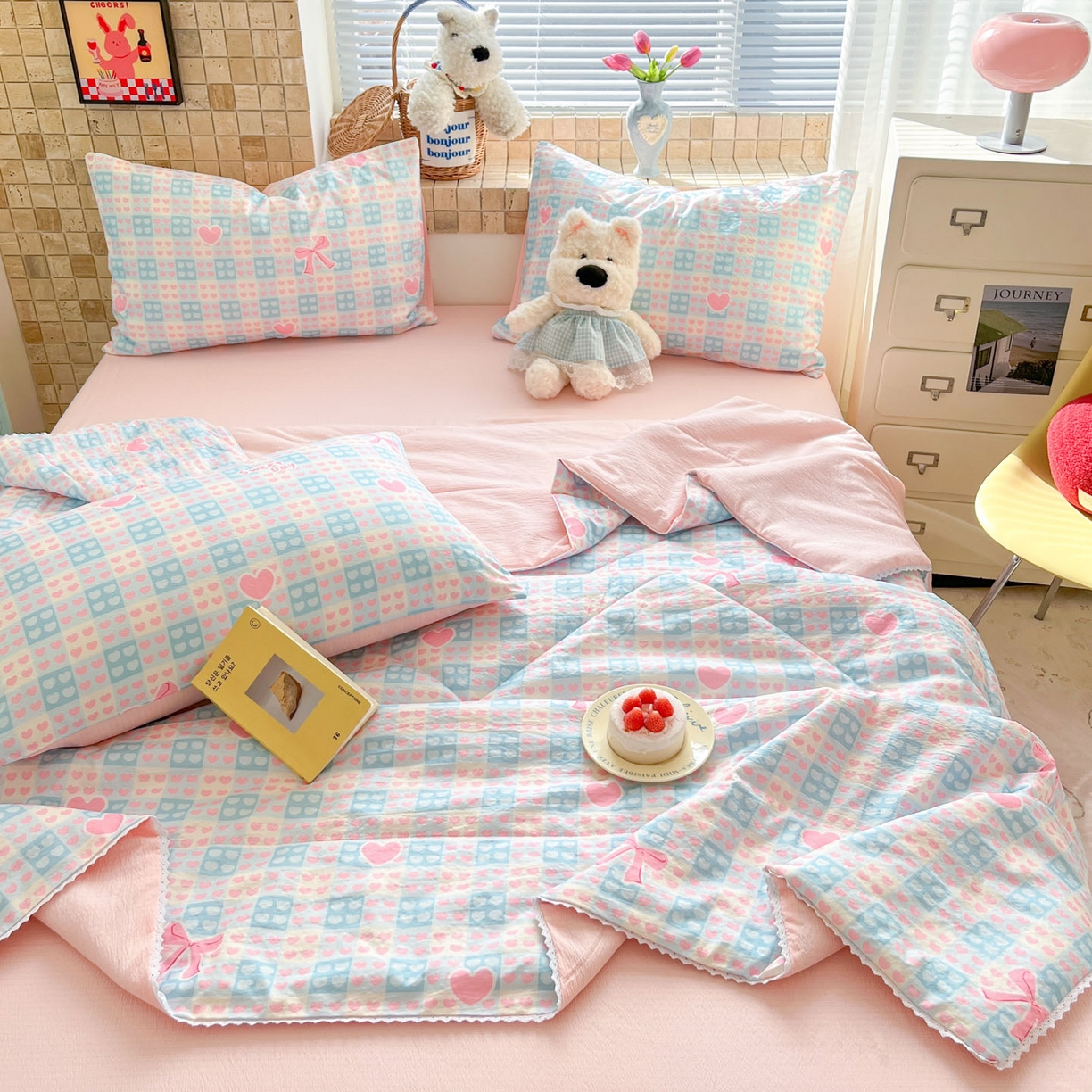 91家纺网 家纺一手货源 找家纺 （总）川悦生活 2026新款双层纱木棉夏被四件套