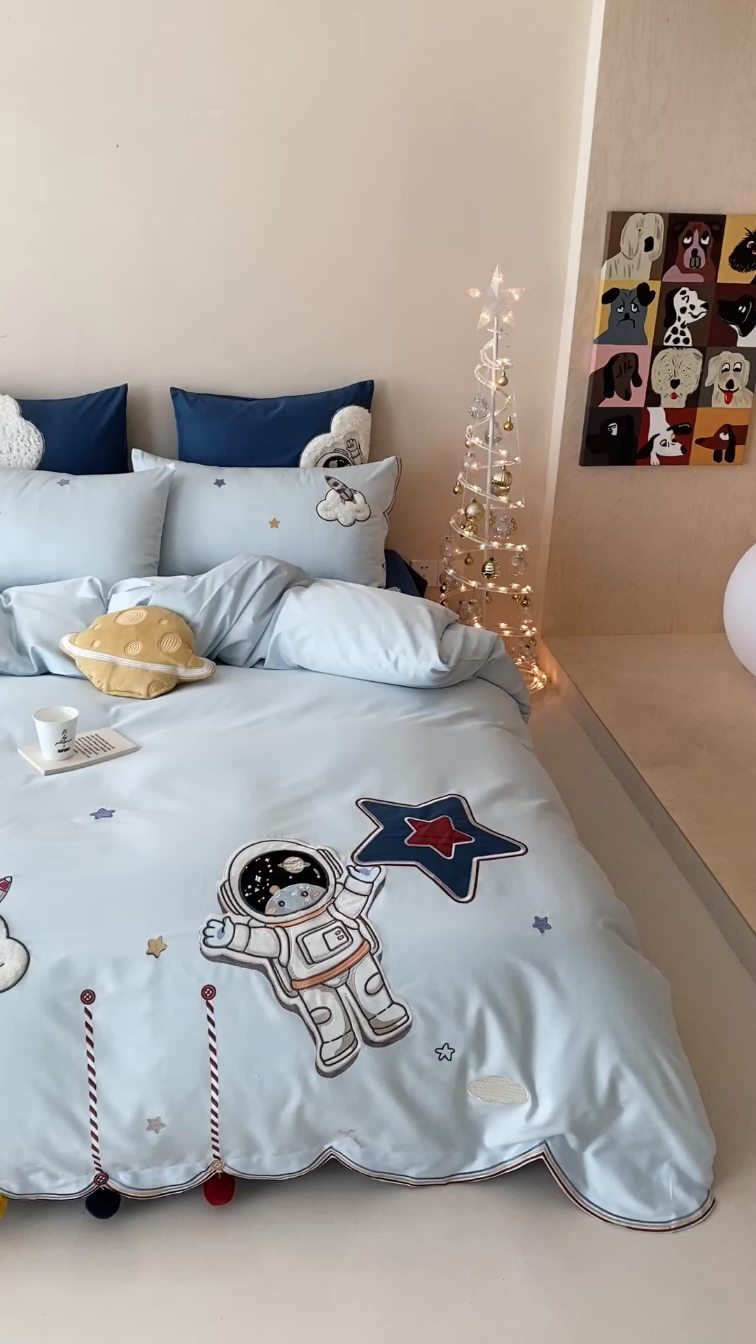 91家纺网 家纺一手货源 找家纺 星野 2026春夏新款100s双股澳棉纯棉刺绣四件套-第二波 逐梦星河