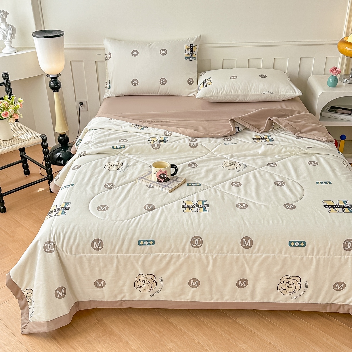 91家纺网 家纺一手货源 找家纺 首选家纺 2026春夏新款100%全棉纯棉棉花夏被夏凉被空调被 M时尚