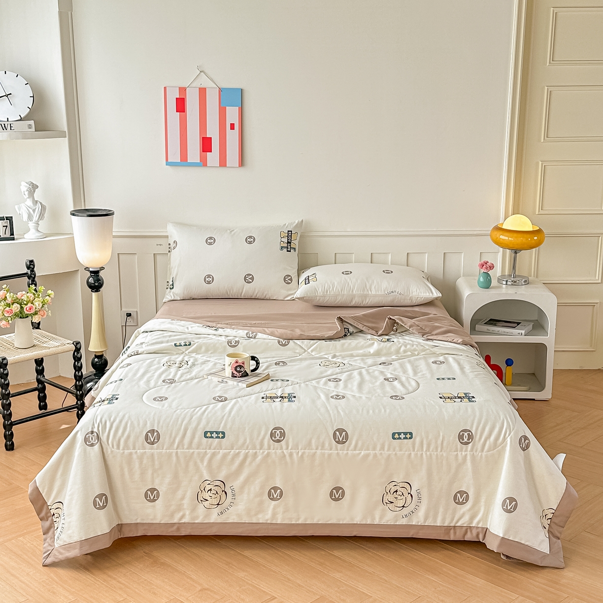 91家纺网 家纺一手货源 找家纺 首选家纺 2026春夏新款100%全棉纯棉棉花夏被夏凉被空调被 M时尚