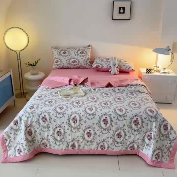 91家纺网 家纺一手货源 找家纺 首选家纺 2026春夏新款100%全棉纯棉棉花夏被夏凉被空调被 艾维斯