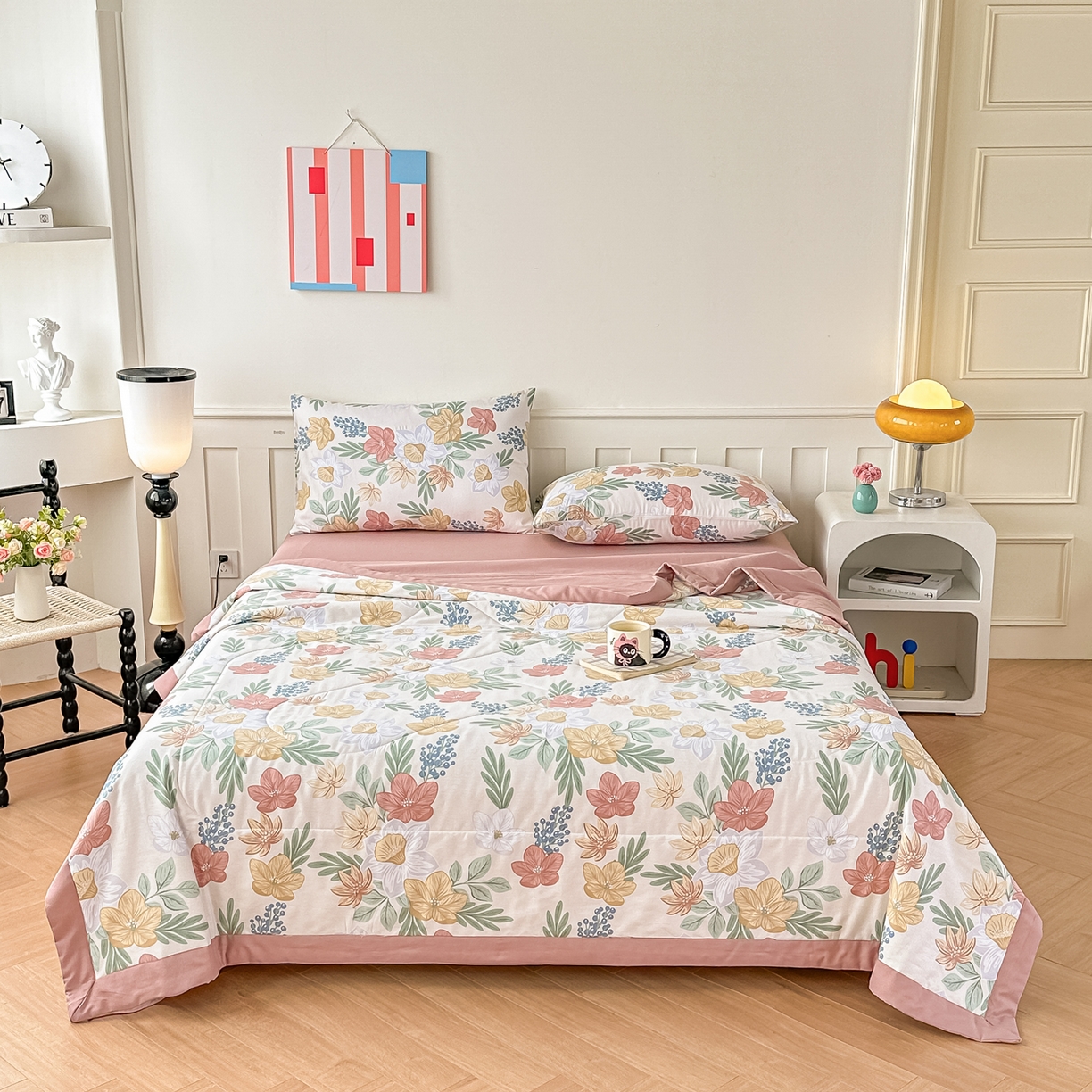 91家纺网 家纺一手货源 找家纺 首选家纺 2026春夏新款100%全棉纯棉棉花夏被夏凉被空调被 繁花