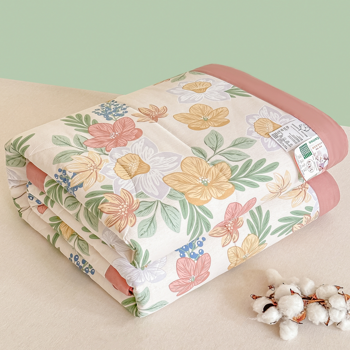 91家纺网 家纺一手货源 找家纺 首选家纺 2026春夏新款100%全棉纯棉棉花夏被夏凉被空调被 繁花