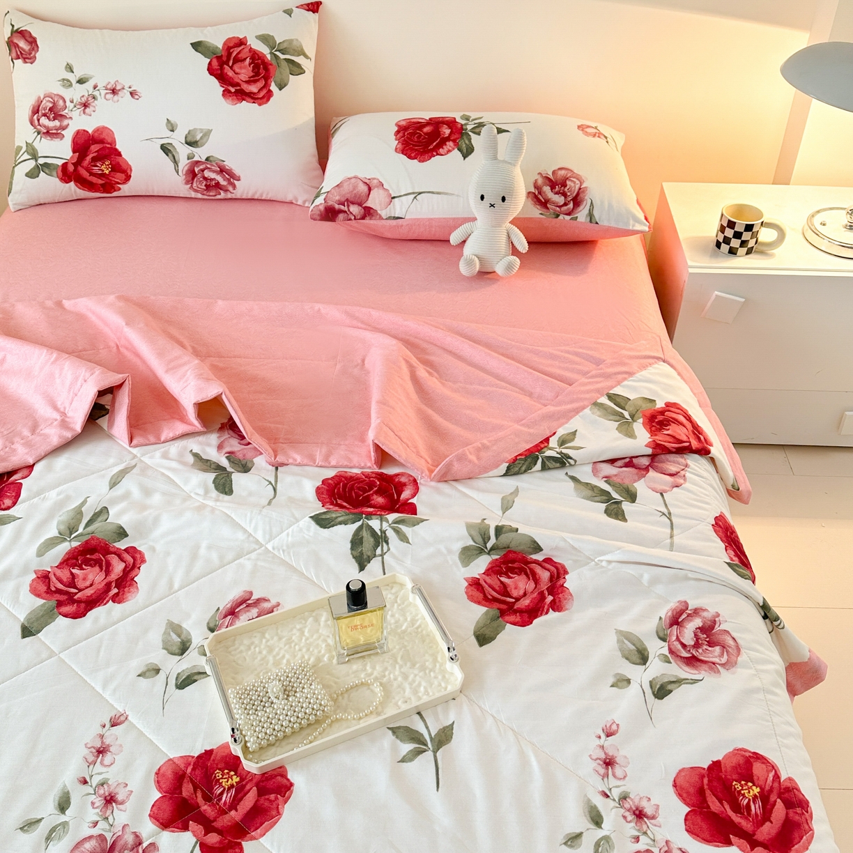 91家纺网 家纺一手货源 找家纺 首选家纺 2026春夏新款100%全棉纯棉棉花夏被夏凉被空调被 富贵花开