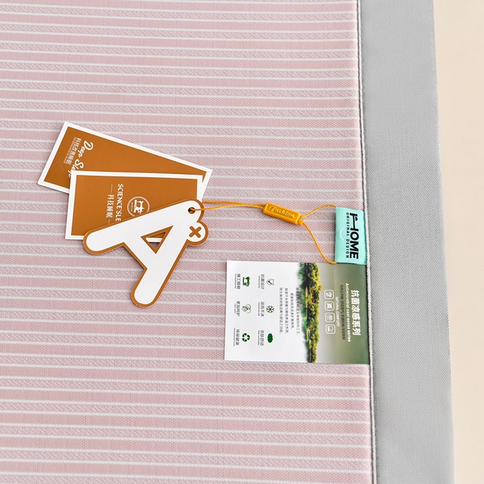 91家纺网 家纺一手货源 找家纺 小牛席业 2026新款经典条纹-绣球冰丝清凉席系列凉席藤席冰藤双面席冰丝席竹席凉席空调席草席三件套 粉色